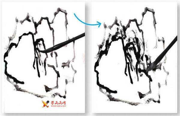 山水画基础技法：山石的画法及皴法详解