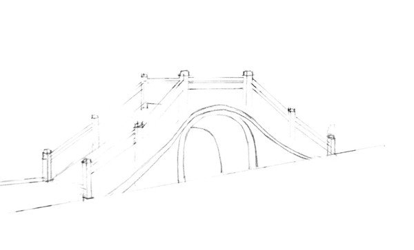 石拱桥速写的画法步骤是什么