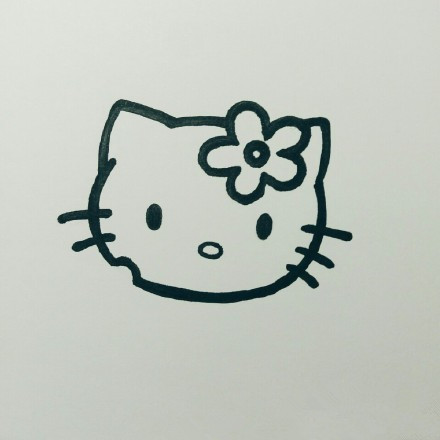 怎样画Hellokitty?Hellokitty儿童画教程