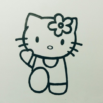 怎样画Hellokitty?Hellokitty儿童画教程