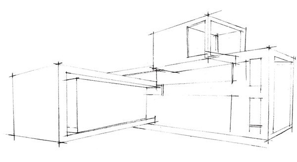 现代建筑速写步骤教程