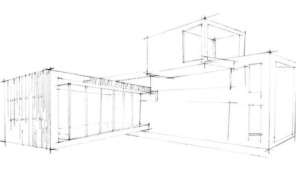 现代建筑速写步骤教程