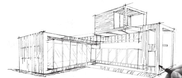 现代建筑速写步骤教程