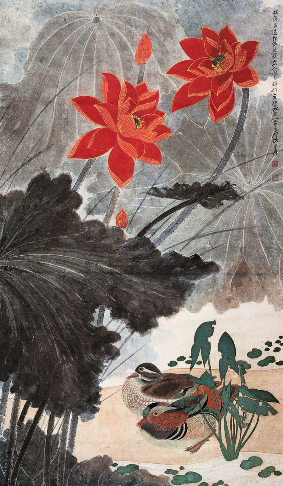 国画大师张大千花鸟画赏析