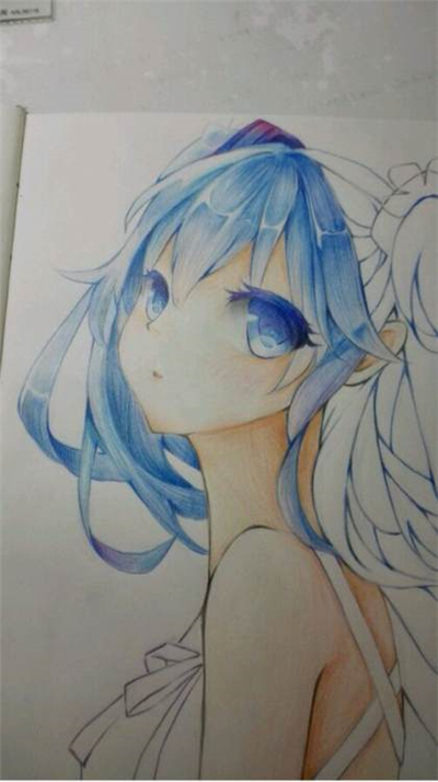 彩铅画初音未来的步骤