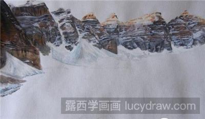 水粉画教程：如何画湖光山色