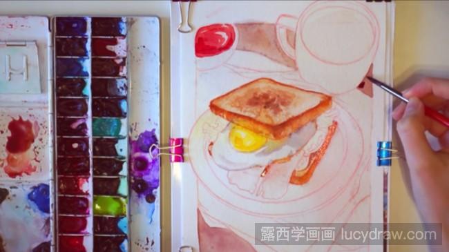 水彩画美食作品欣赏