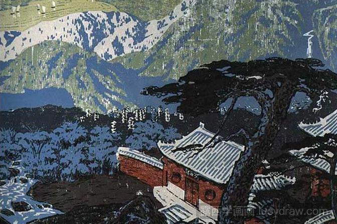 版画作品欣赏：《黄河十景》风景版画