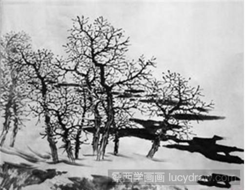 冰雪世界国画教程，告诉大家如何画冰山