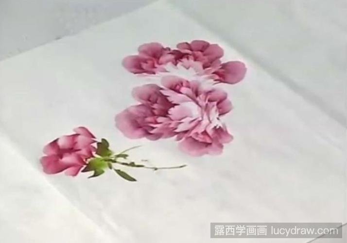 牡丹国画画法分享，国画必学教程