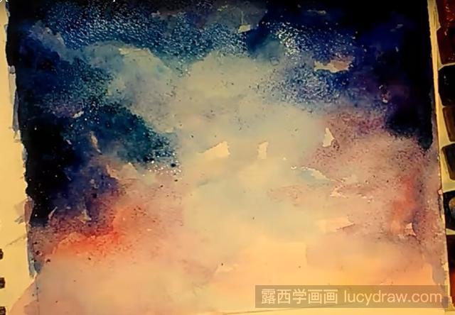 水粉画星空怎么画?星空梦幻水粉画教程