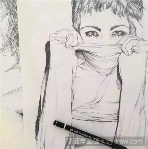 一组素描作品欣赏，教你如何画出素描的灵动？