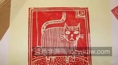 小猫咪版画怎么做？儿童吹塑纸版画的步骤是什么？