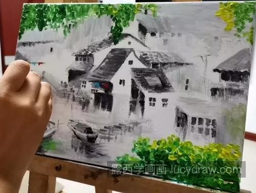 徽派建筑怎么画？如何画好江南水乡的房屋？