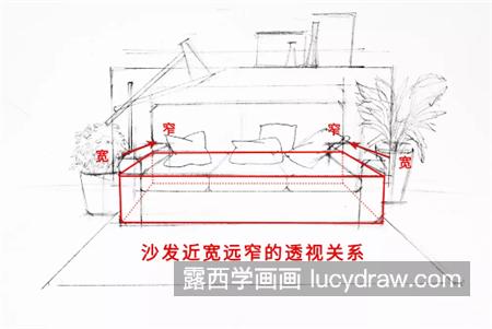 沙发怎么画？客厅一角速写步骤有哪些？