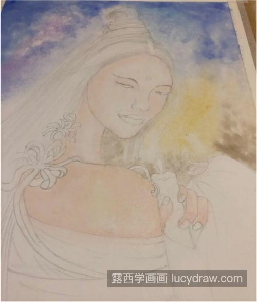 红妆美女怎么画？古风美人插画步骤详解