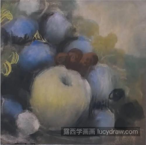 苹果和葡萄怎么画？水果的色粉画步骤有哪些？