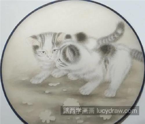 玩耍的小猫咪怎么画？教你画两只工笔小猫