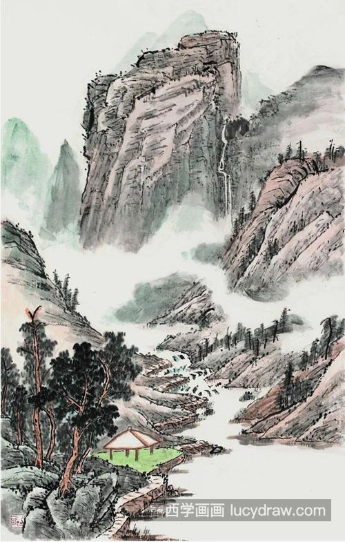 桐树林怎么画？山水风景国画技巧有哪些？