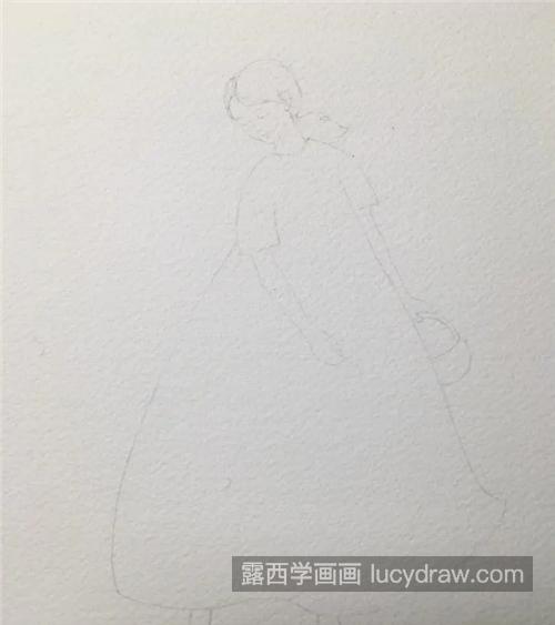 黄裙子小女孩怎么画？详细的插画步骤有几步？