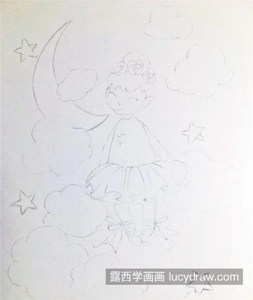 芭蕾舞女孩怎么画？具体的插画步骤有几步？