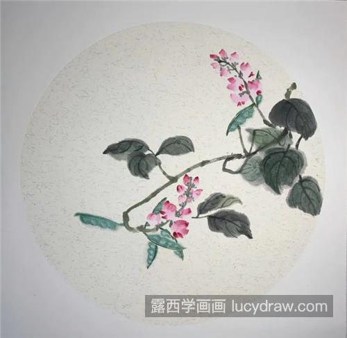 豆角花怎么画？详细的国画步骤有几步？