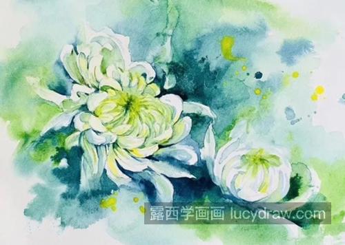 花卉水彩画作品欣赏，水彩如何铺色调？