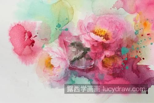 花卉水彩画作品欣赏，水彩如何铺色调？