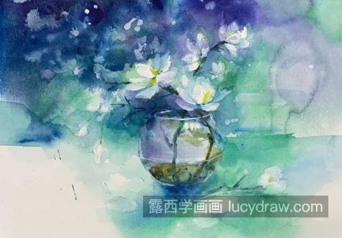 花卉水彩画作品欣赏，水彩如何铺色调？