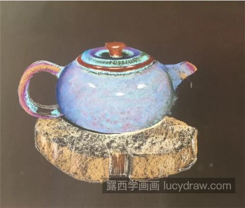 茶壶怎么画？详细的色粉画步骤有几步？