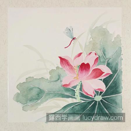 没骨荷花怎么画？荷花的国画画法是什么？