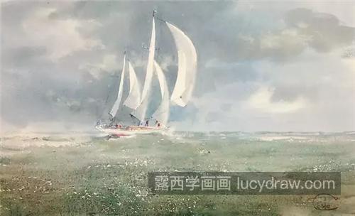 海面水彩作品欣赏，如何画的色彩鲜明？