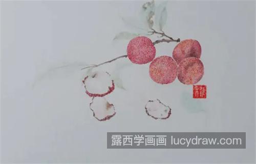 荔枝怎么画？绘画过程是什么？