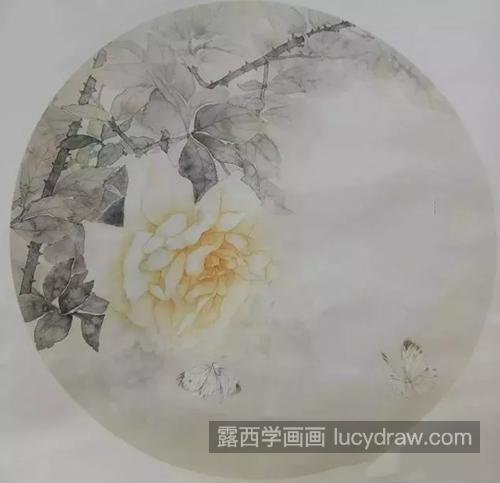 黄色月季花怎么画？国画步骤有几步？