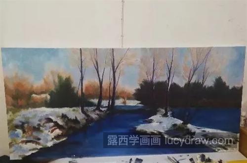 湖边风景怎么画？油画教程是什么？