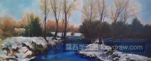 湖边风景怎么画？油画教程是什么？