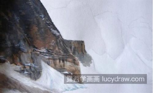 雪山湖泊怎么画？水粉画法是什么？