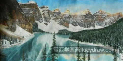 雪山湖泊怎么画？水粉画法是什么？