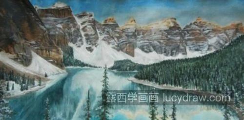 雪山湖泊怎么画？水粉画法是什么？