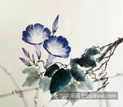 喇叭花怎么画？牵牛花的国画教程是什么？