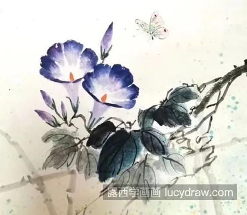 喇叭花怎么画？牵牛花的国画教程是什么？