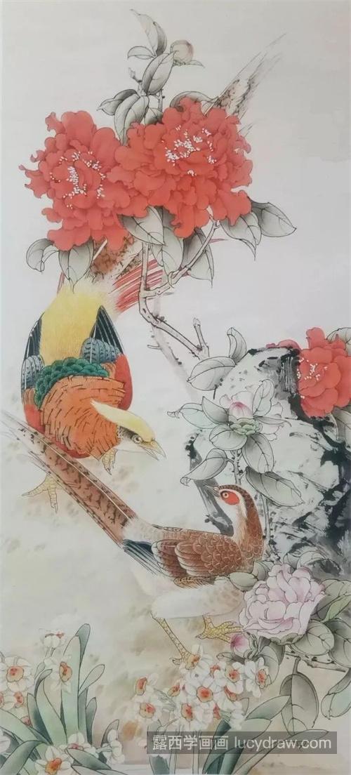 锦上添花怎么画？白腹锦鸡的工笔画教程是什么？