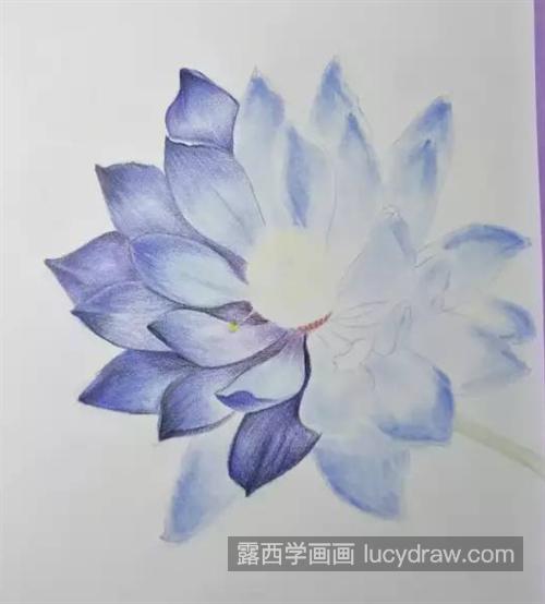 蓝莲花怎么画？四步教你画一朵蓝色莲花