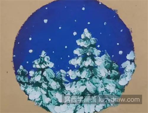 雪松怎么画？油画教程是什么？