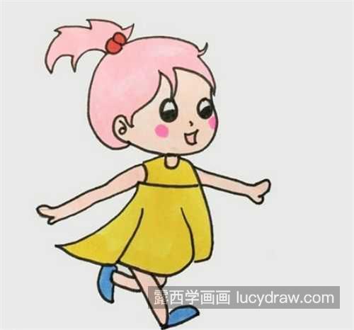 漂亮可爱小女孩简笔画图片大全 简单好看动漫小女孩简笔画教程