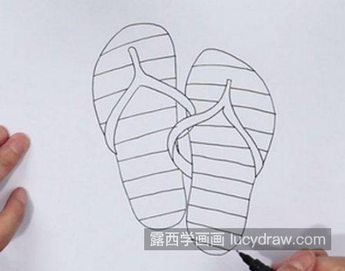 好看又漂亮人字拖鞋简笔画怎么画 可爱人字拖鞋的简笔画图片大全