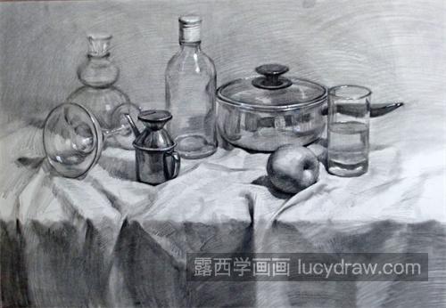 素描玻璃的绘制教程 透明的素描玻璃怎么画简单