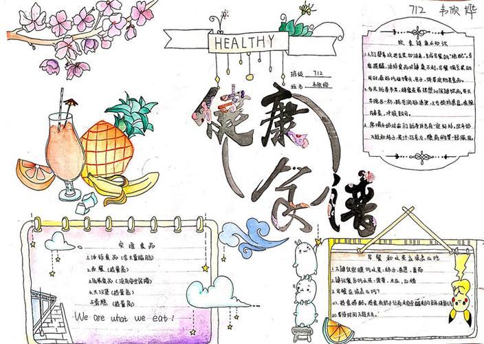 01设计营养食谱手抄报营养手抄报我的一天手抄报我的三餐食谱手抄报