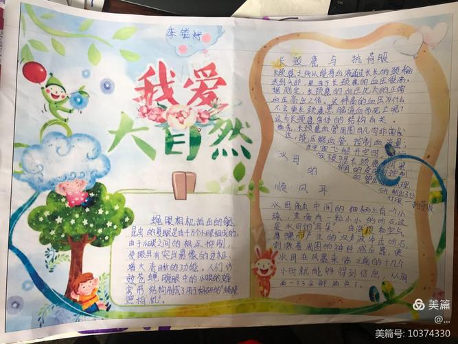 认识自然有所启示天台小学1504班认识大自然手抄报