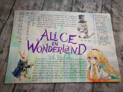 alicewonderland手抄报word手抄报